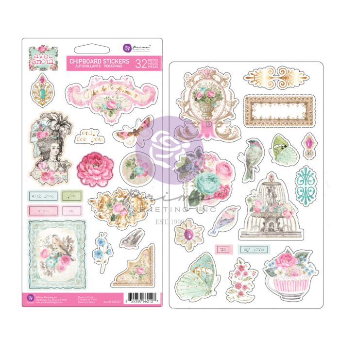 Prima Marketing Chipboard Stickers