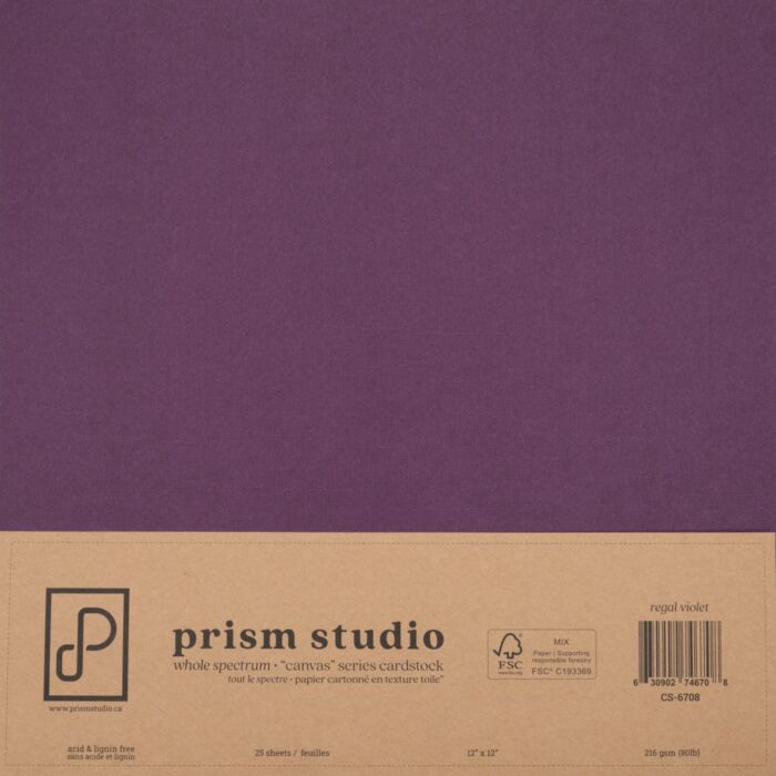 Prism Studio 12X12 Whole Spectrum "Canvas" Series Textured Cardstock