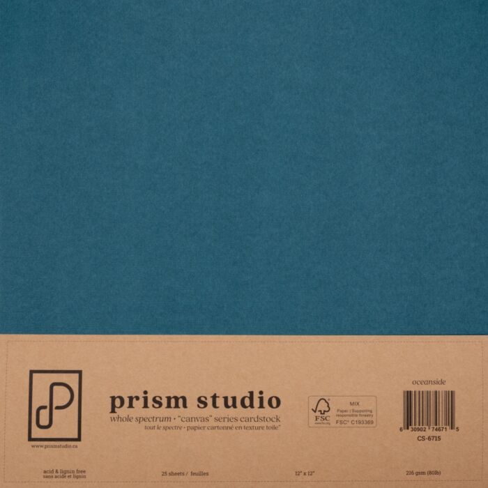 Prism Studio 12X12 Whole Spectrum "Canvas" Series Textured Cardstock