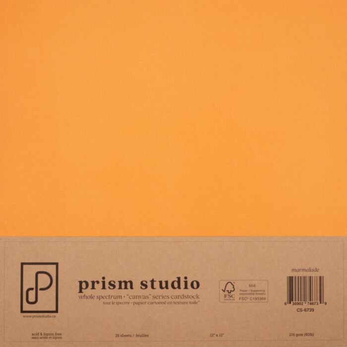 Pre-Order Prism Studio 12X12 Whole Spectrum "Canvas" Series Textured Cardstock