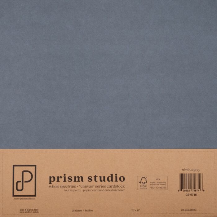 Prism Studio 12X12 Whole Spectrum "Canvas" Series Textured Cardstock