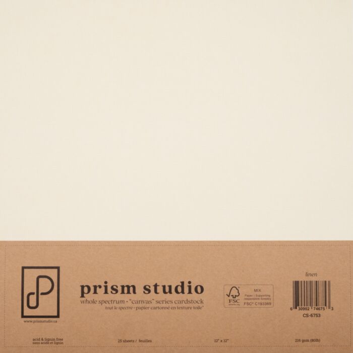 Pre-Order Prism Studio 12X12 Whole Spectrum "Canvas" Series Textured Cardstock