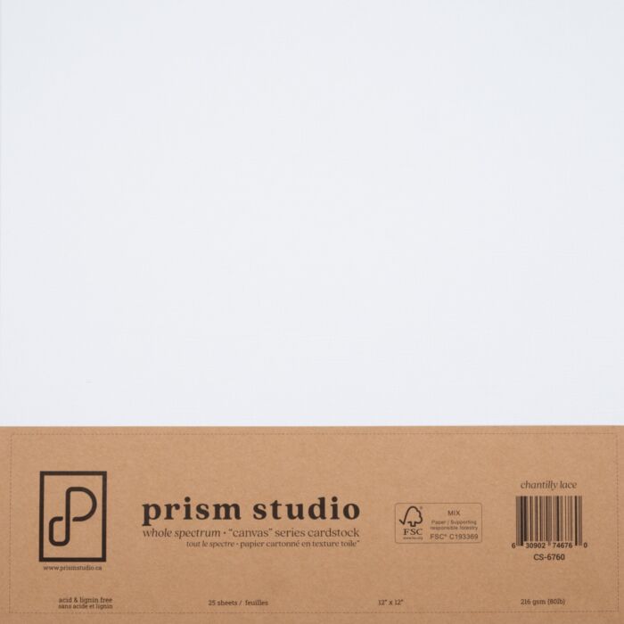 Prism Studio 12X12 Whole Spectrum "Canvas" Series Textured Cardstock