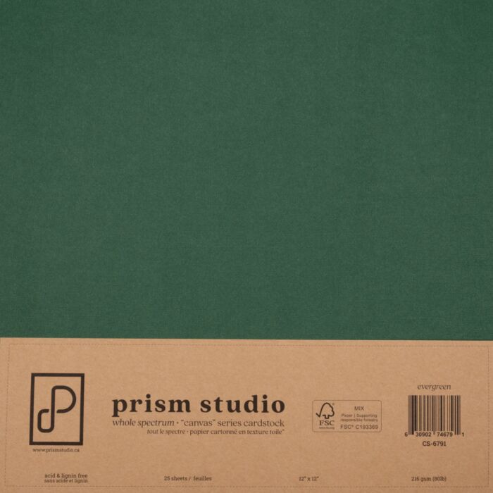 Prism Studio 12X12 Whole Spectrum "Canvas" Series Textured Cardstock