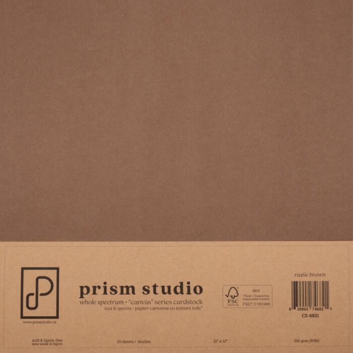 Pre-Order Prism Studio 12X12 Whole Spectrum "Canvas" Series Textured Cardstock