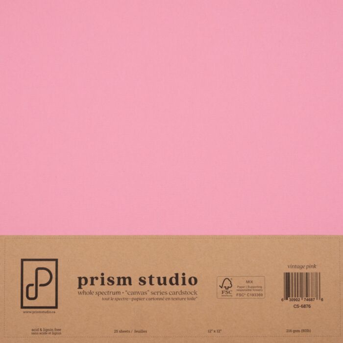 Pre-Order Prism Studio 12X12 Whole Spectrum "Canvas" Series Textured Cardstock