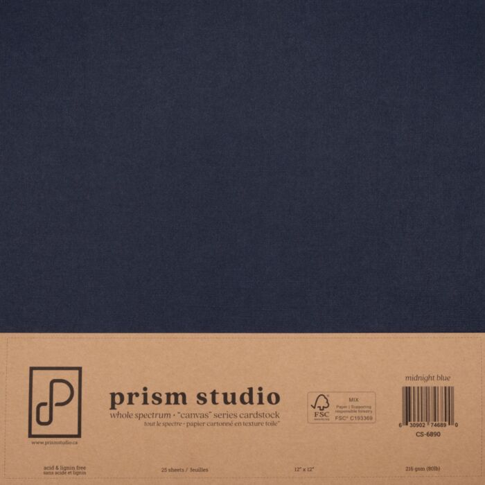 Pre-Order Prism Studio 12X12 Whole Spectrum "Canvas" Series Textured Cardstock