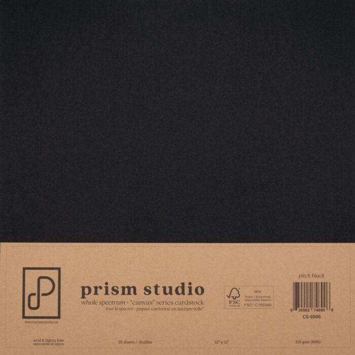 Prism Studio 12X12 Whole Spectrum "Canvas" Series Textured Cardstock