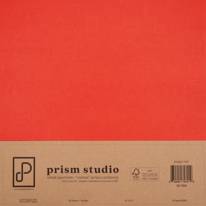 Prism Studio 12X12 Whole Spectrum "Canvas" Series Textured Cardstock