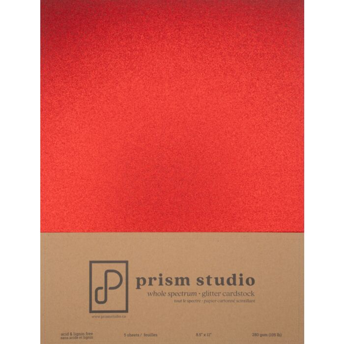 Pre-Order Prism Studio 8.5X11 Whole Spectrum Glitter Cardstock
