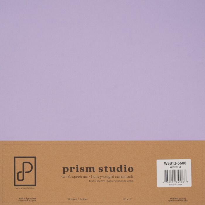 Prism Studio 12X12 Whole Spectrum Cardstock, Wisteria (25 Sheets)