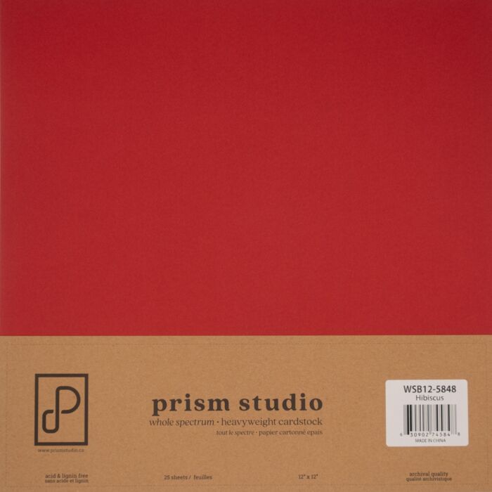 Prism Studio 12X12 Whole Spectrum Cardstock, Hibiscus (25 Sheets)