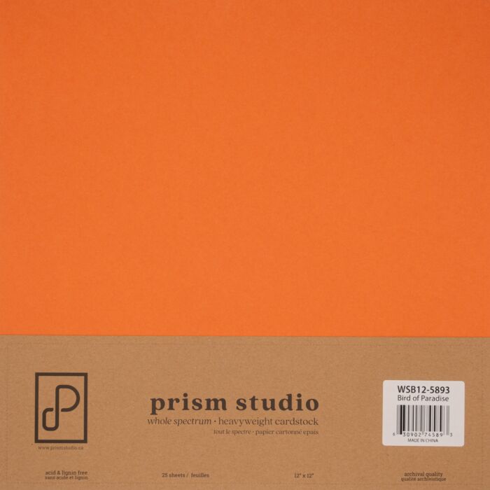 Prism Studio 12X12 Whole Spectrum Cardstock, Bird of Paradise (25 Sheets)