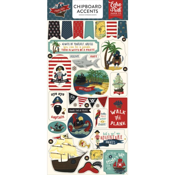 Echo Park - 6X13 Chipboard Accents - Pirate Tales
