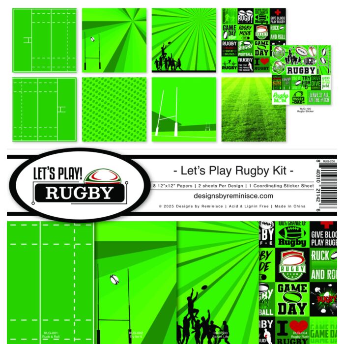 Reminisce Rugby 12X12 Collection Kit