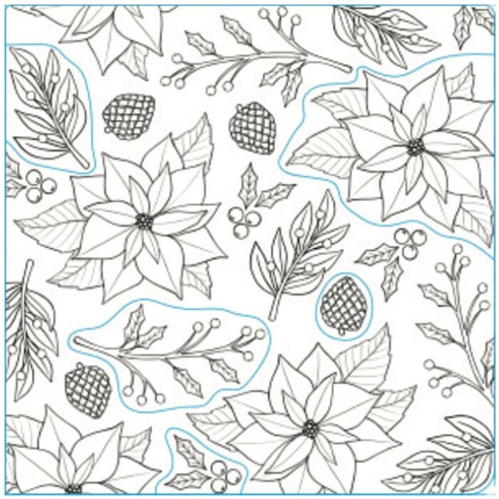 Simon Hurley create. Cling Stamps 6"X6" Festive Florals