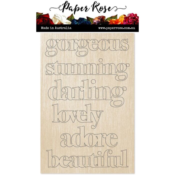 Paper Rose Wood Embellishments