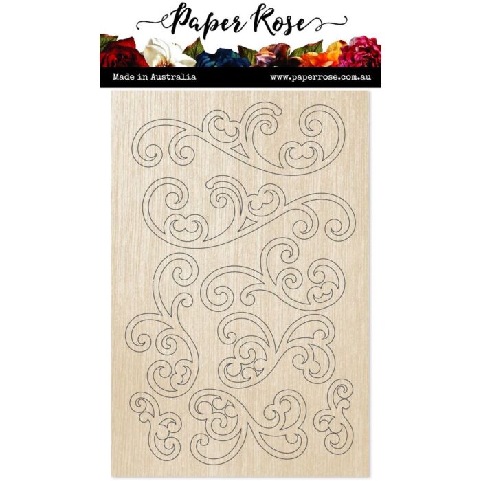 Paper Rose Wood Embellishments