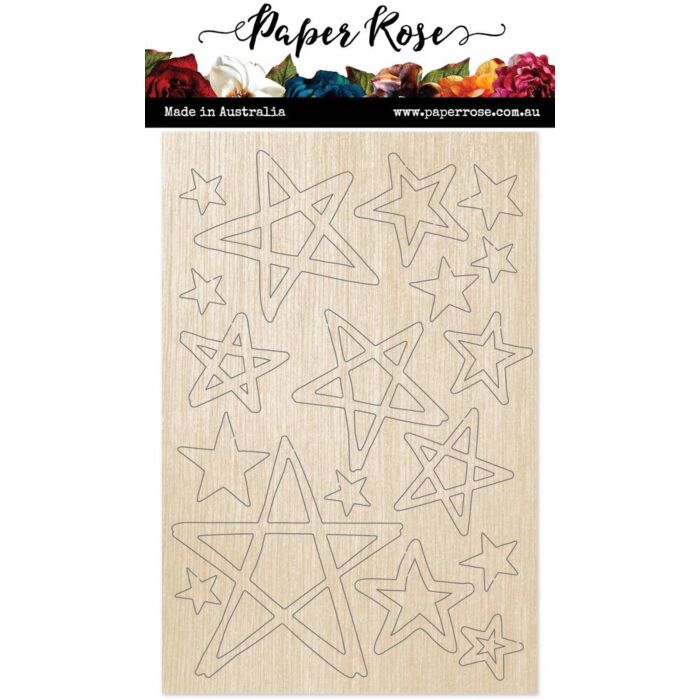 Paper Rose Wood Embellishments