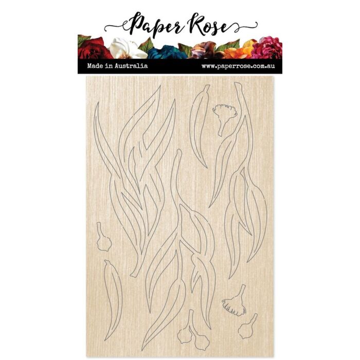 Paper Rose Wood Embellishments