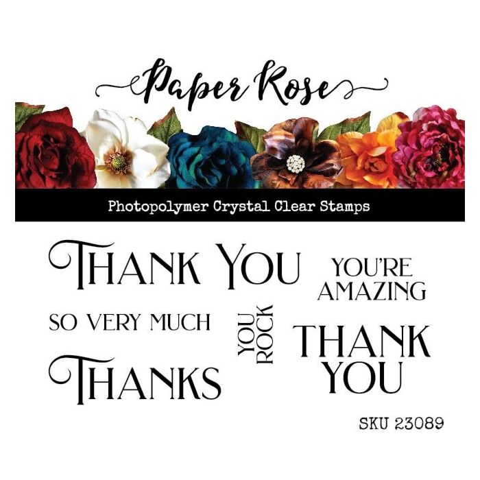 Paper Rose Mini Clear Stamp