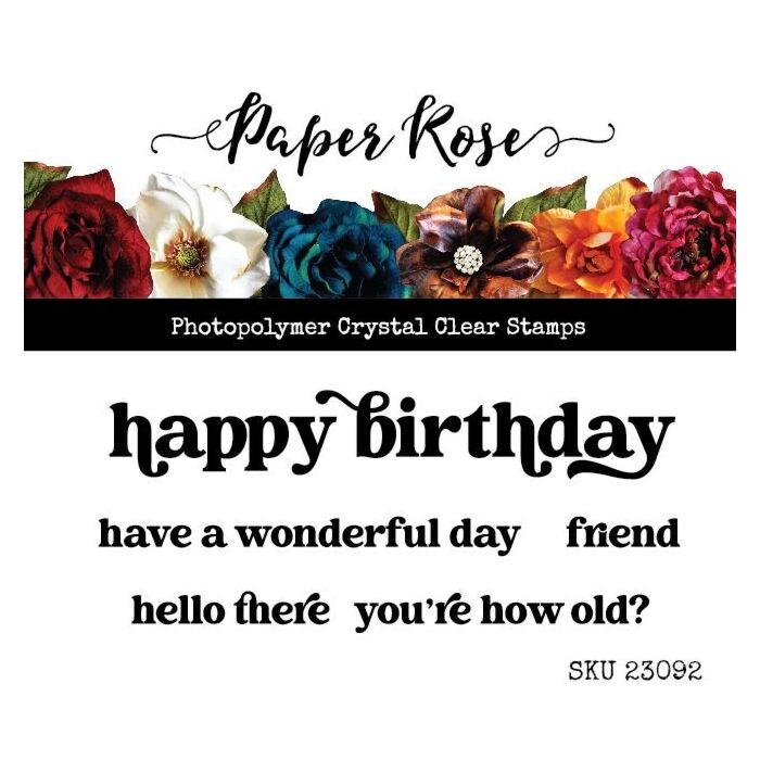 Paper Rose Mini Clear Stamp