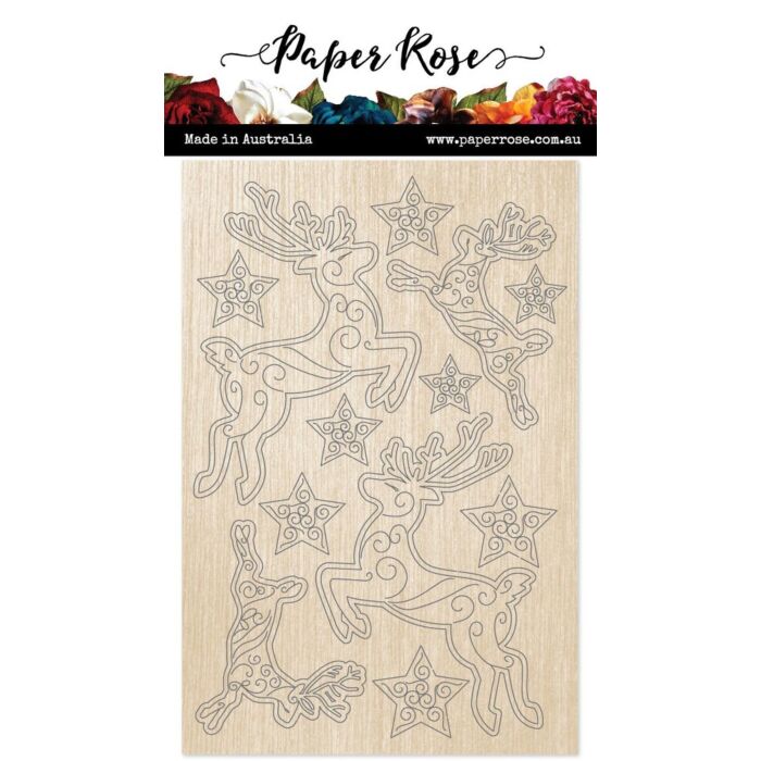 Paper Rose Wood Embellishments