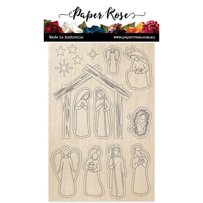 Paper Rose Wood Embellishments