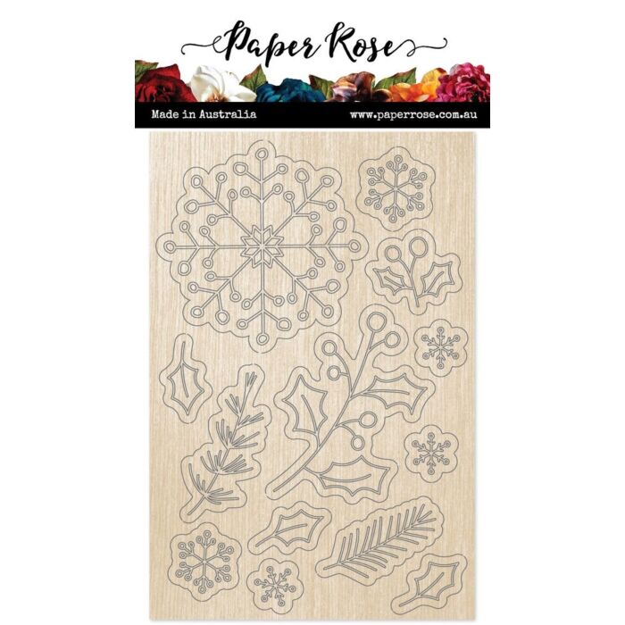 Paper Rose Wood Embellishments