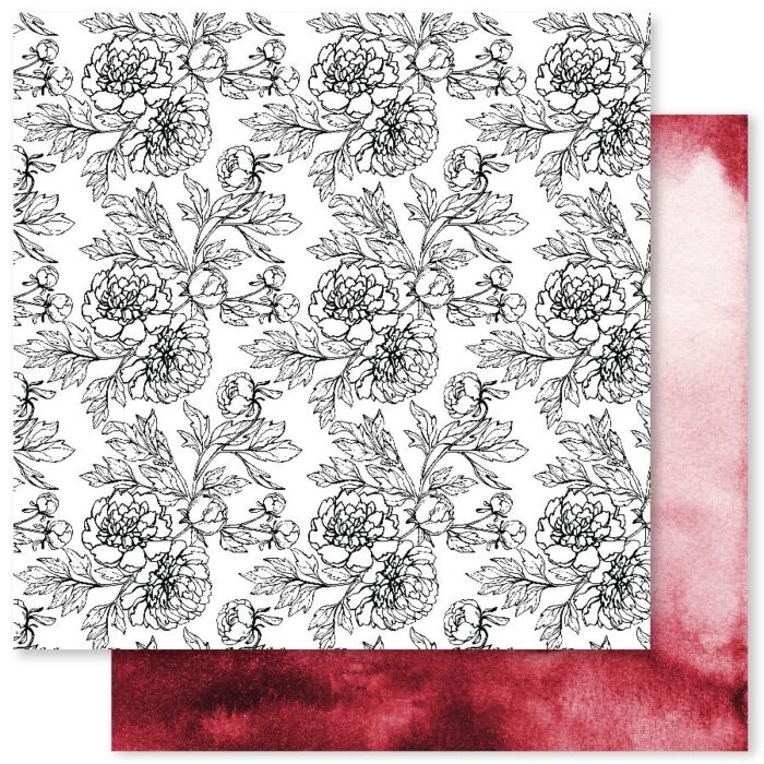 Paper Rose 12X12 Patterned Paper