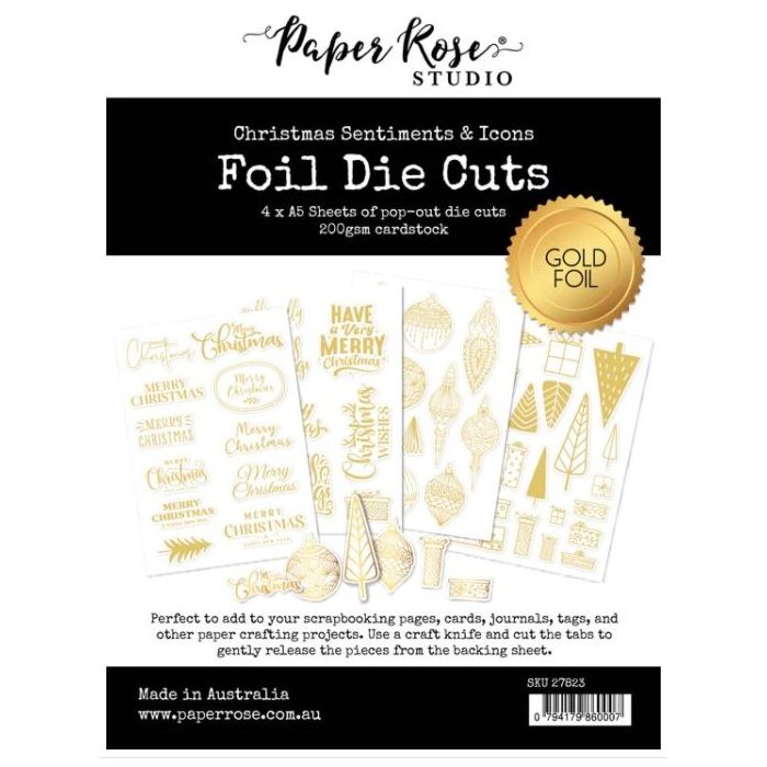 Paper Rose Gold Foil Die Cuts