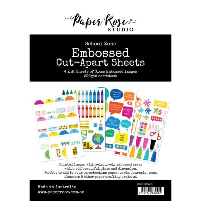 Paper Rose Embossed Cut-Apart Sheets
