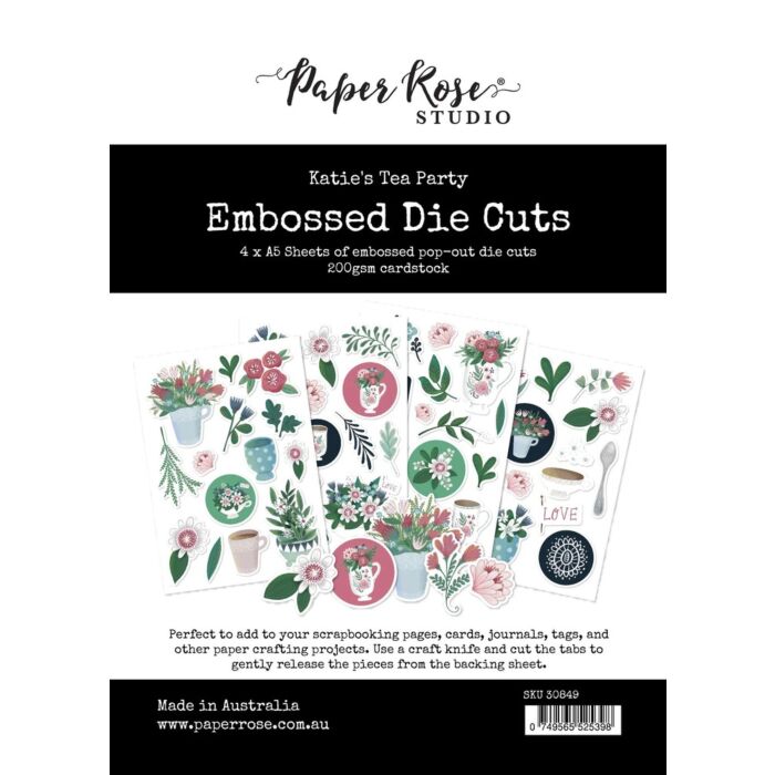 Paper Rose Embossed Die Cuts