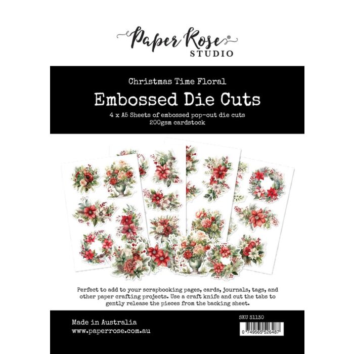 Paper Rose Embossed Die Cuts