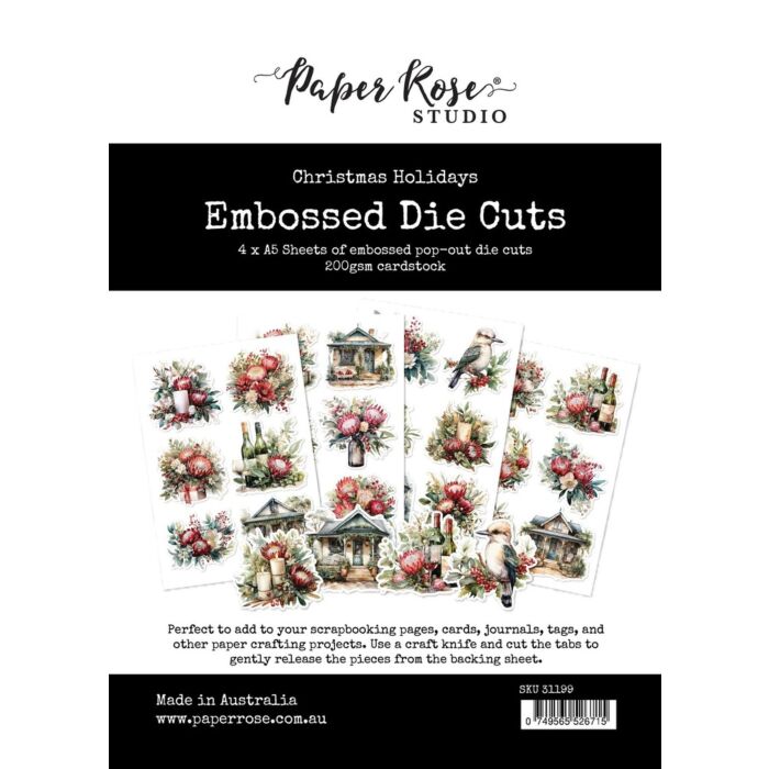 Paper Rose Embossed Die Cuts