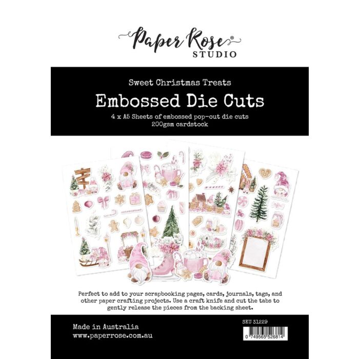 Paper Rose Embossed Die Cuts