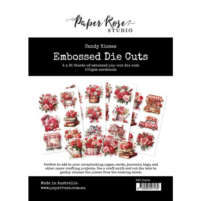 Paper Rose Embossed Die Cuts