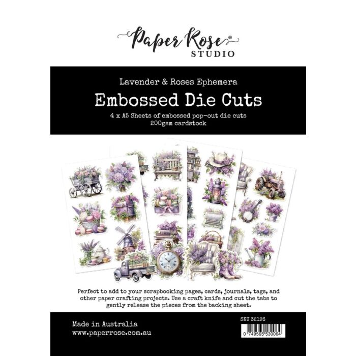 Paper Rose Embossed Die Cuts