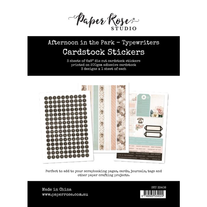 Paper Rose 6X8 Cardstock Sticker Pack