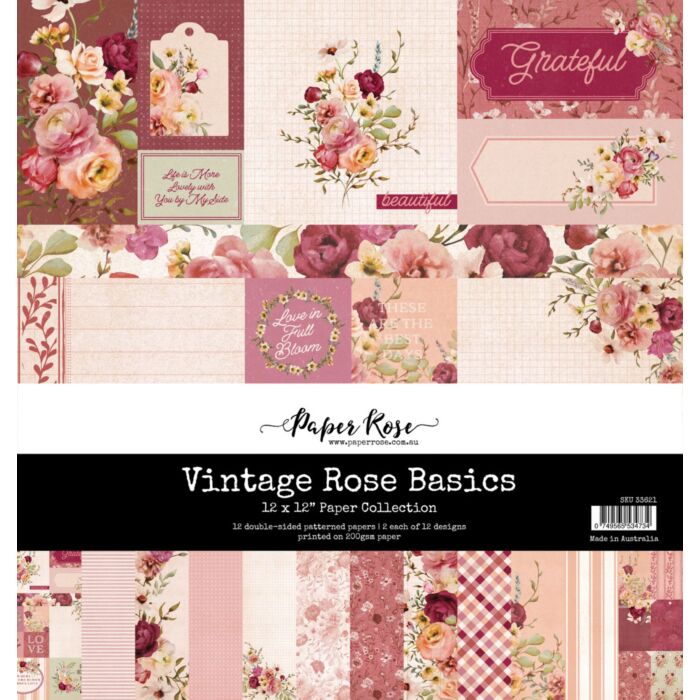 Paper Rose 12X12 Paper Collection