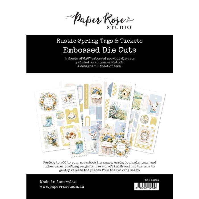 Paper Rose Embossed Die Cuts