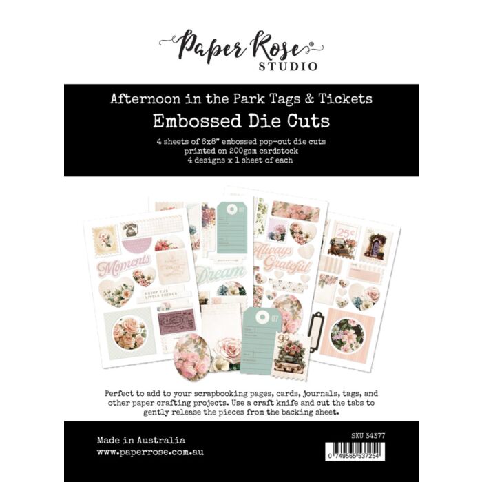 Paper Rose Embossed Die Cuts