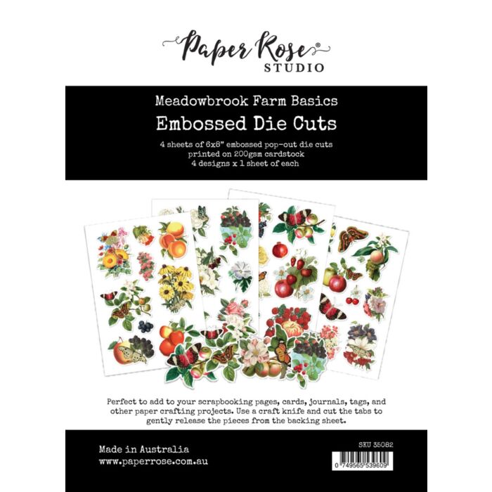 Paper Rose Embossed Die Cuts