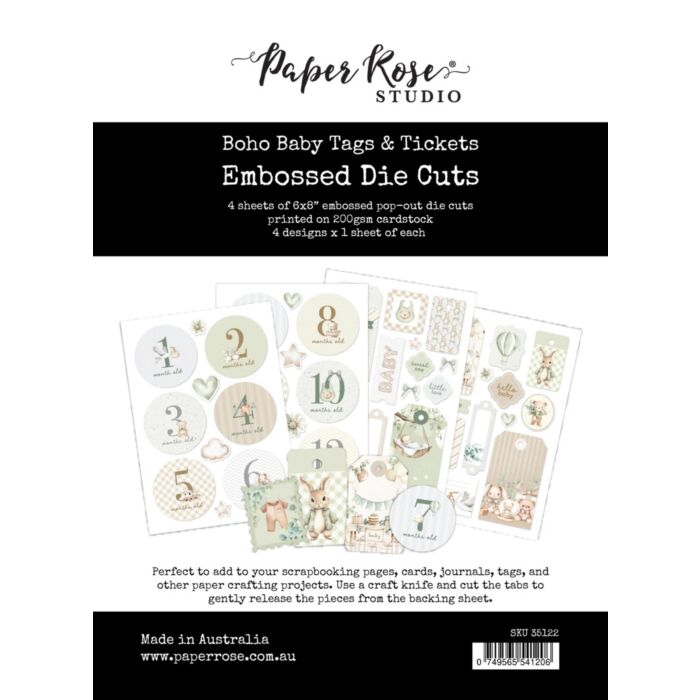 Paper Rose Embossed Die Cuts