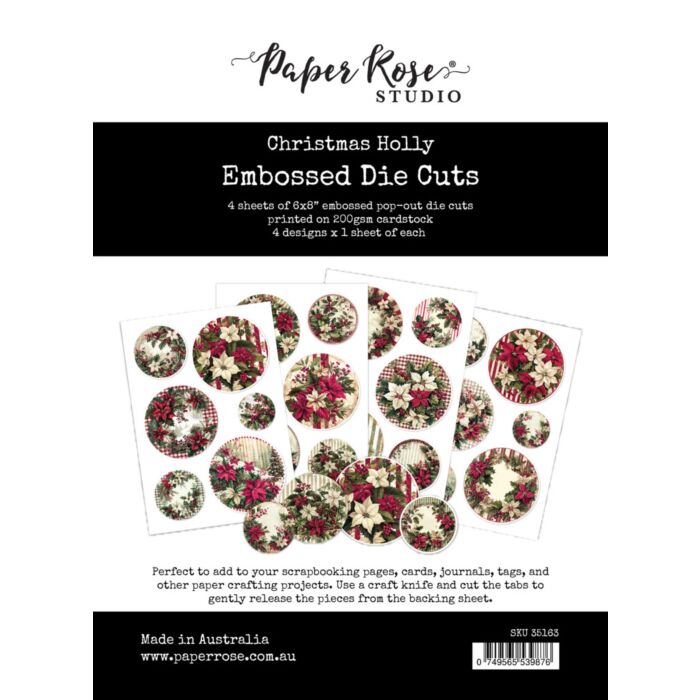 Paper Rose Embossed Die Cuts