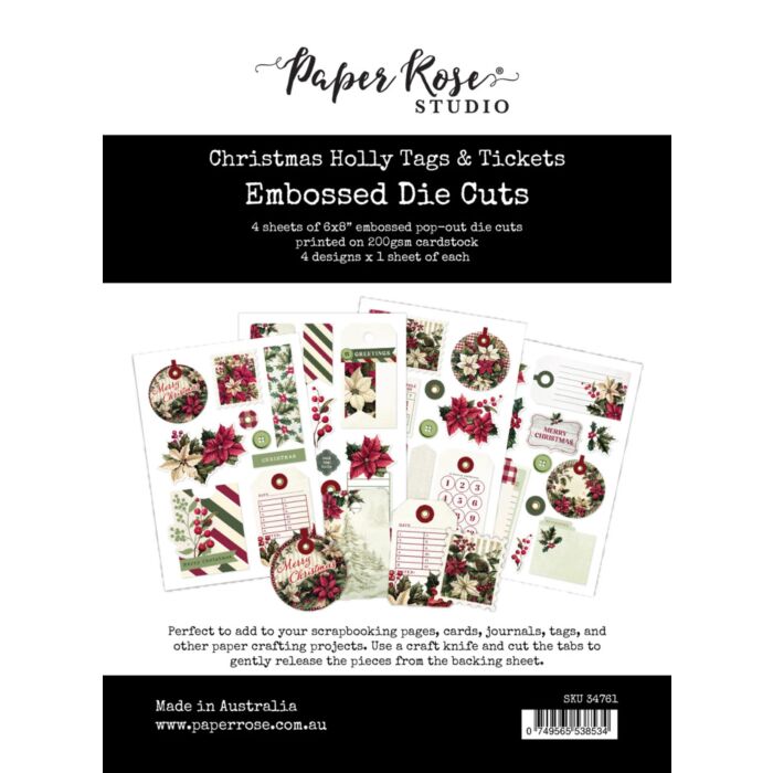 Paper Rose Embossed Die Cuts