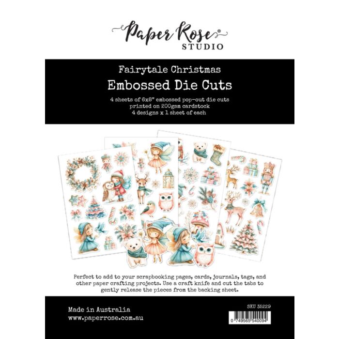 Paper Rose Embossed Die Cuts