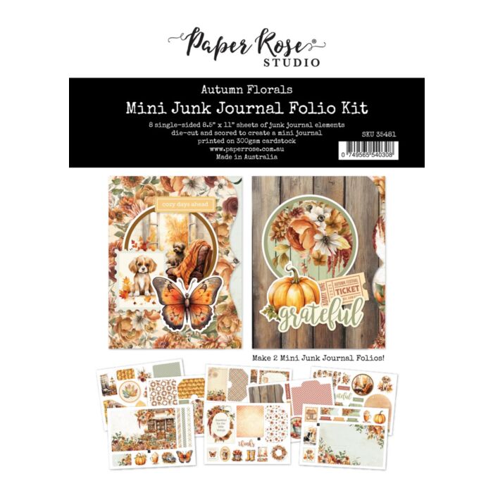 Paper Rose 8.5X11 Mini Junk Journal Folio Kit