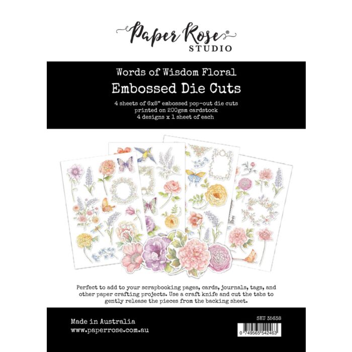 Paper Rose Embossed Die Cuts