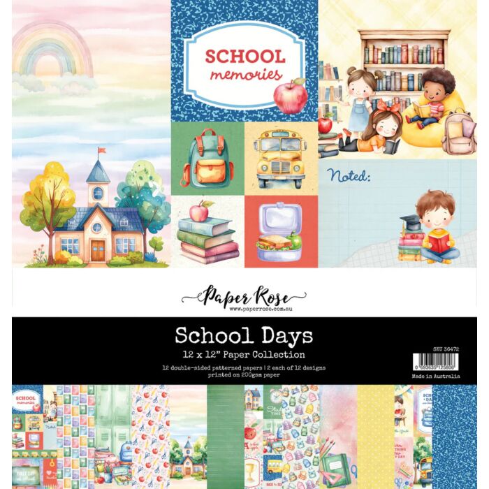 Paper Rose Studio School Days 12x12 Paper Collection